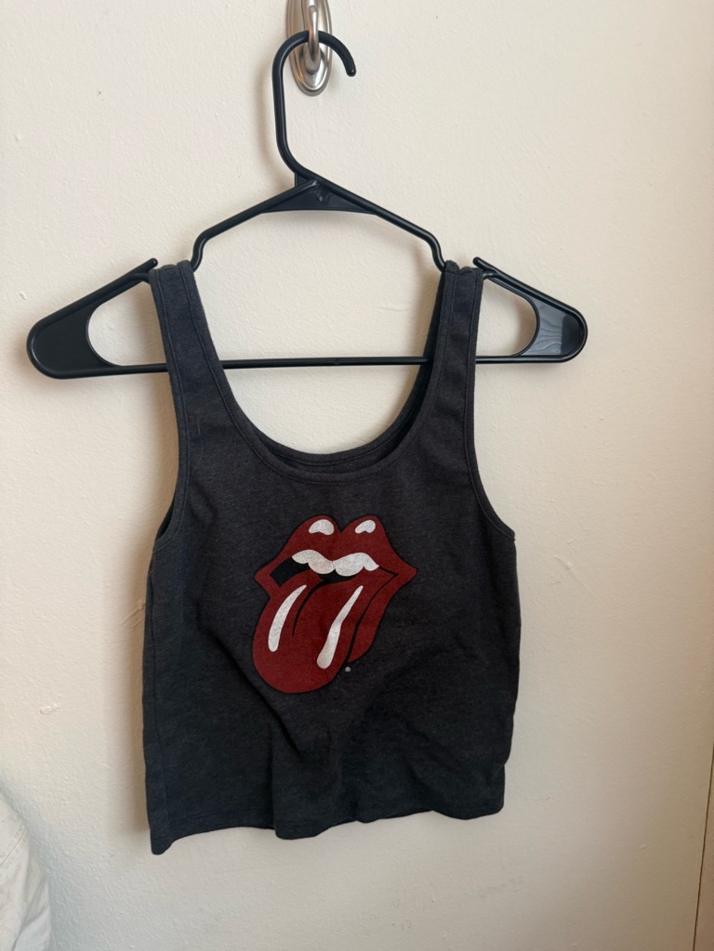 American Eagle - The Rolling Stones Charcoal Tank with White Logo Script